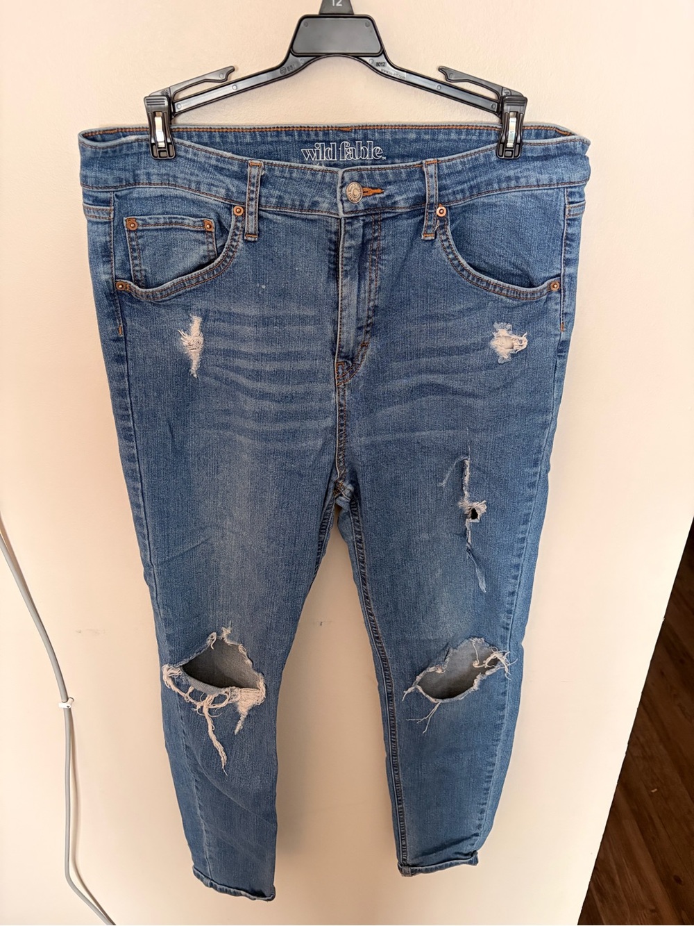 wild fable Distressed Light Blue Skinny Jeans